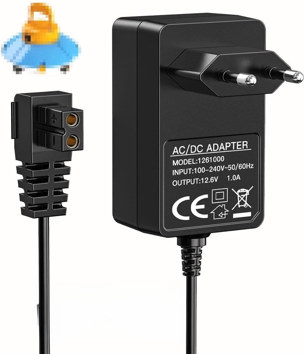 SnelShoppen - 12,6V Oplader voor Zwembadrobot, 2M Reservekabel, Veilig en Efficiënt Opladen voor Automatische Zwembadstofzuiger, Geschikt voor Steinba