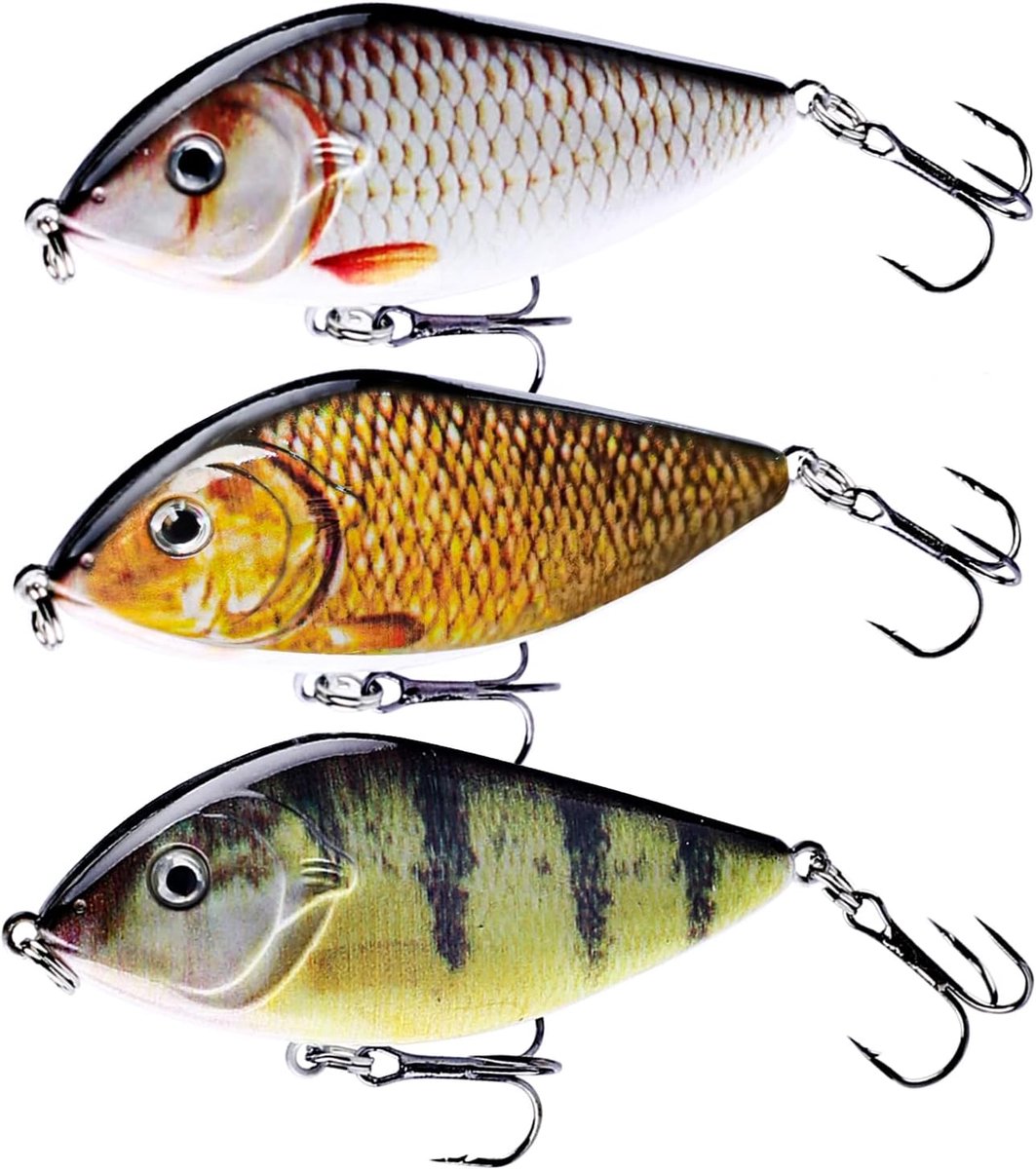 SnelShoppen - Wobbler Crankbait Popper - 9g Zwem Bait voor Predatory Fishing - Interchangeable Water Flaps - Realistische 3D Ogen - Ideaal voor Zoetwa