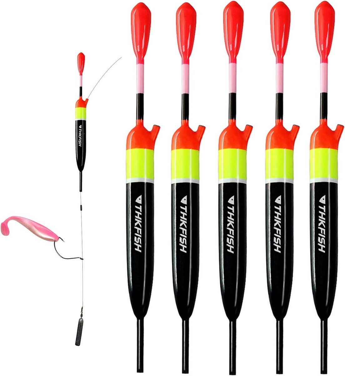 SnelShoppen - 5x THKFISH Vissers Float - Balsa Slip Bobbers voor Crappie Vissen - Slanke Ontwerp met Weinig Weerstand - Ideaal voor Zoetwater Vissen