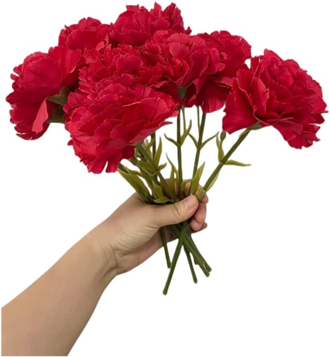 SnelShoppen - 30cm Mini Carnations Kunstbloemen 10 Stuks UV Bestendig, Niet Vervagend, Silk Petals voor Bruiloft Decoratie, Thuis & Feest Versiering