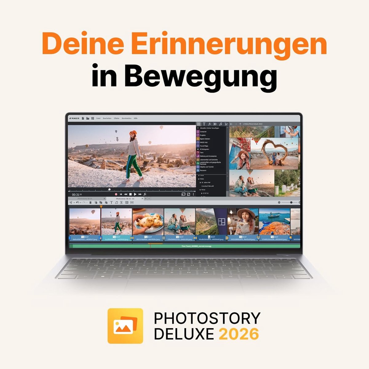 SnelShoppen - Fotobewerkingsprogramma & Videobewerkingsprogramma voor Windows 11 - MAGIX Photostory deluxe 2026 - 1 Downloadlicentie voor 2 Apparaten