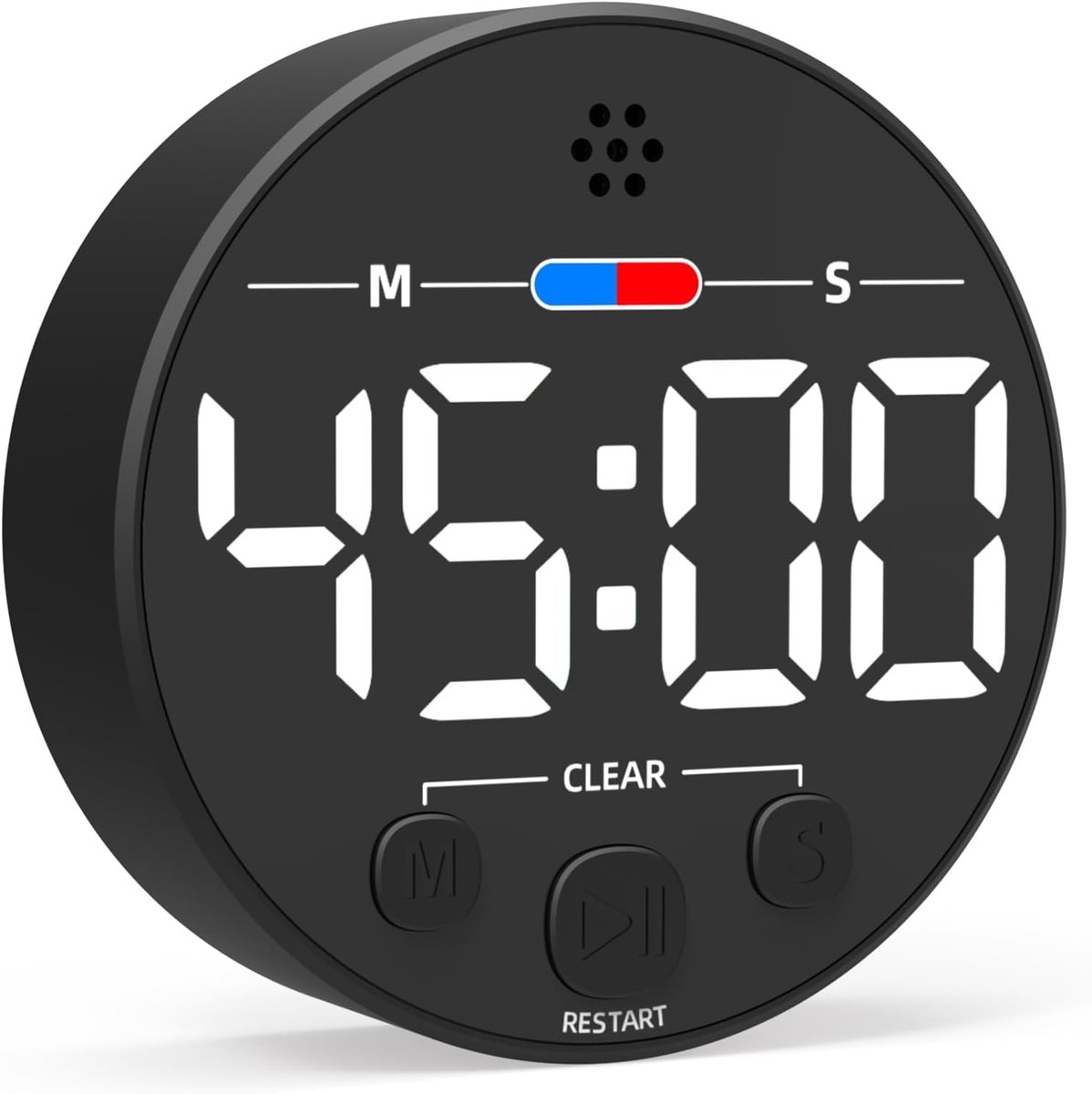SnelShoppen - Digitale LED Timer met Magnetische Achterkant voor Keuken, Klaslokaal, Witbord, Kinderen, Spellen, Productiviteit en Focus, 3 Inch Groot