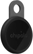 Zwarte Chipolo LOOP tracker met grijze lus.