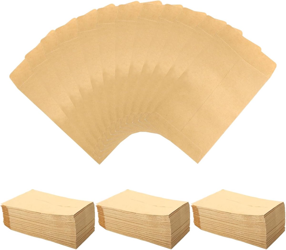 SnelShoppen - 300 Stuks Kleine 6 x 10 cm Kraft Papierzakken, Mini Papieren Tassen voor Vullen, Duurzame Cadeauzakken, Perfect voor Feest, Tuin, Kinder
