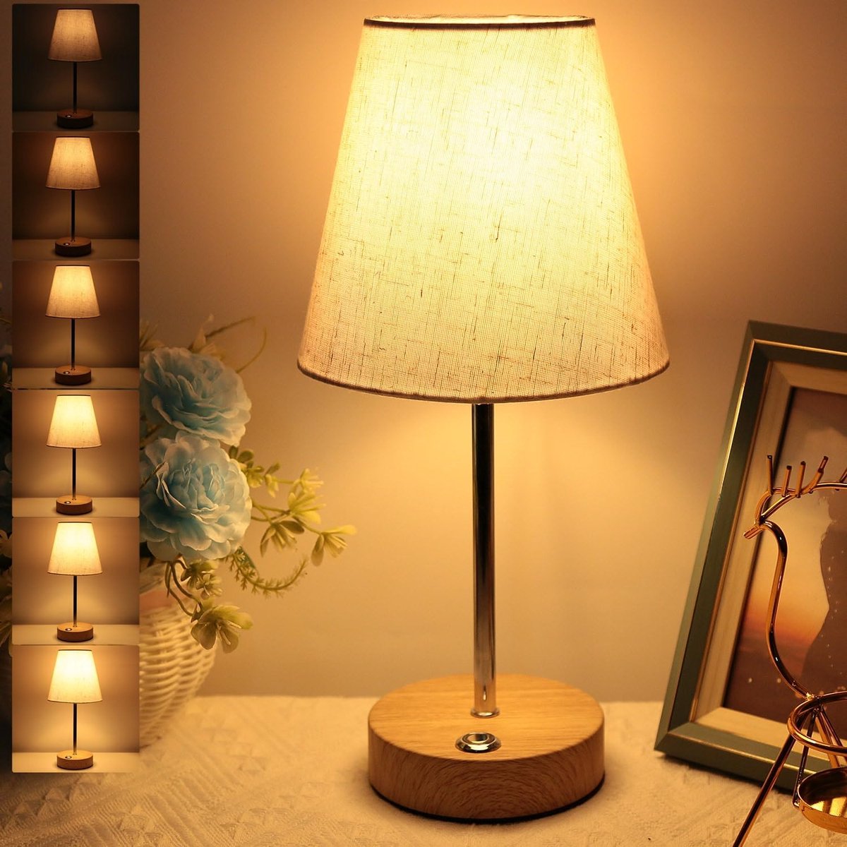 SnelShoppen - Draadloze Tafel Lamp - Oplaadbare LED Touch Lamp 31.5cm - Stepless Dimmable Helderheid - Modern Design voor Woonkamer, Slaapkamer, Keuke