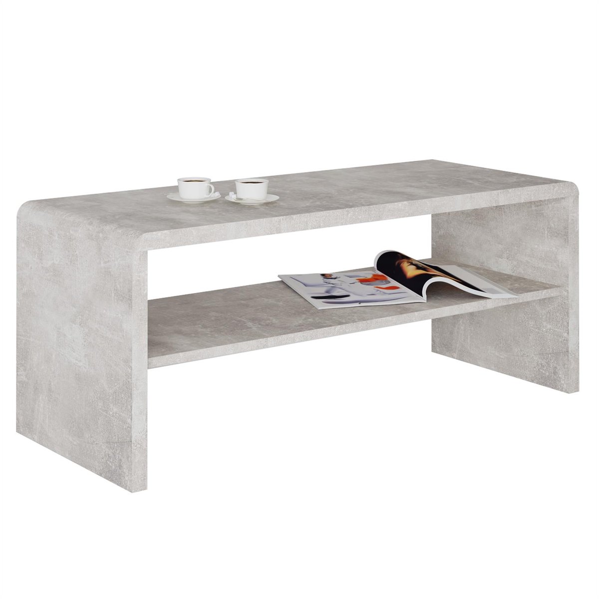 IDIMEX Salontafel LENNI in betonlook grijs