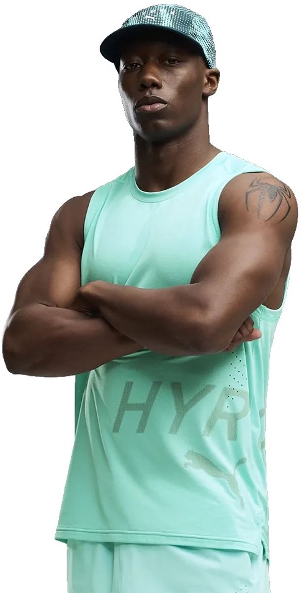 Puma X Hyrox Pwrmode Mouwloos T-shirt Man Mint