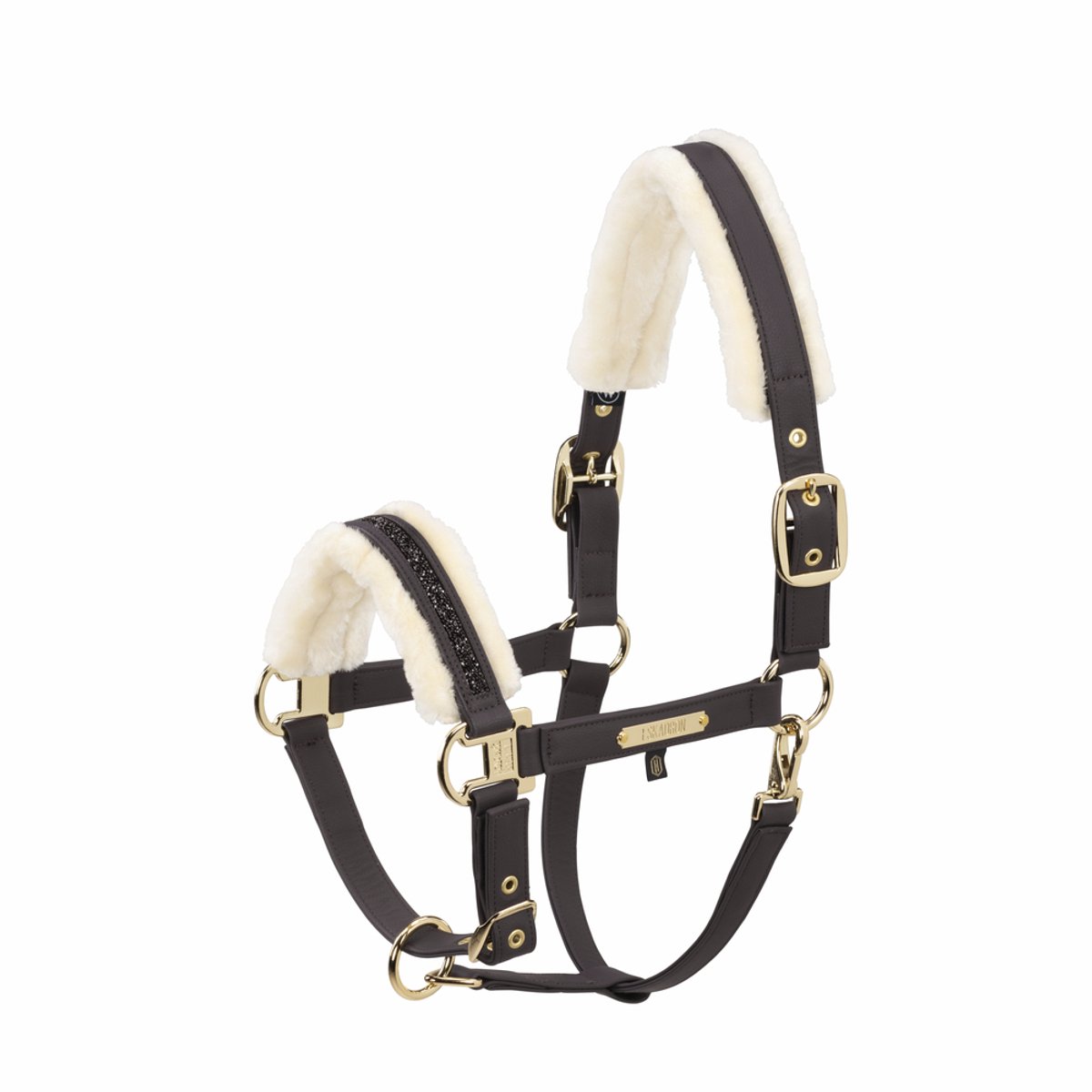 Eskadron FW25 Heritage Halster Faux Leer Jewel Ff-zwart truffel-WE