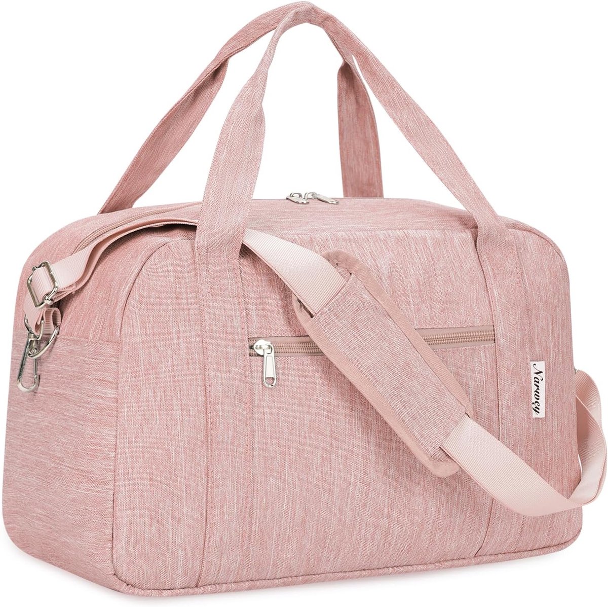 SnelShoppen - Ryanair Cabin Bag 40x20x25 - Onderstoel Reis Duffel Bag - Handbagage Weekendtassen voor Vrouwen en Mannen - Lichtgewicht Roze 20L
