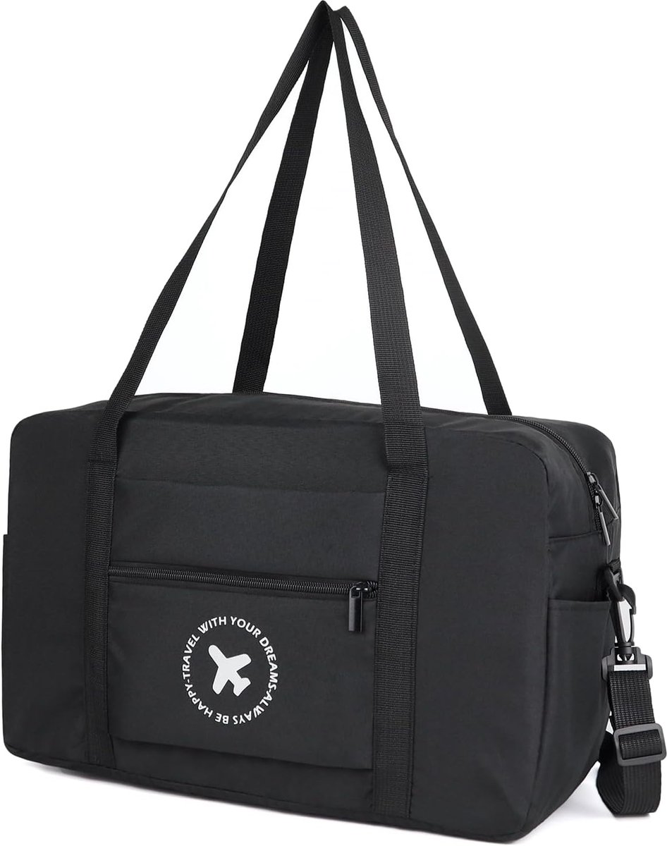 SnelShoppen - Reistas voor Ryanair Handbagage 40x20x25 cm, Opvouwbare Reisetas voor Dames en Heren, Ideaal voor Vliegtuig, Weekendje Weg, Lichtgewicht