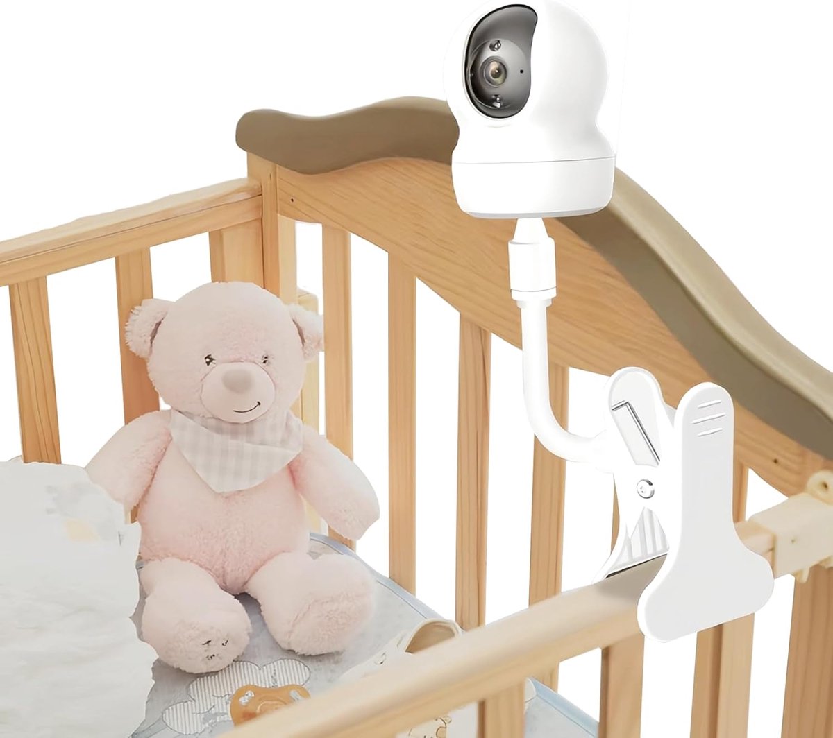 SnelShoppen - Verstelbare Babymonitorhouder voor Babyfoon, Geschikt voor Diverse Modellen, Geen Gereedschap Nodig, 23 cm, Flexibele Clip, Ideaal voor