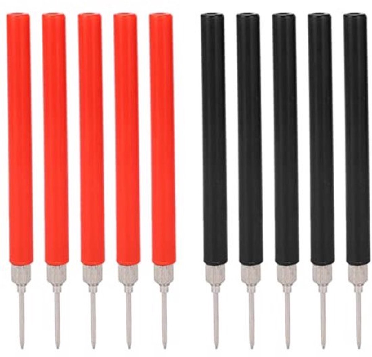 Test Pin Maat 4mm - Gevacumeerd Messing - Rood/Zwart - Universele Multimeter