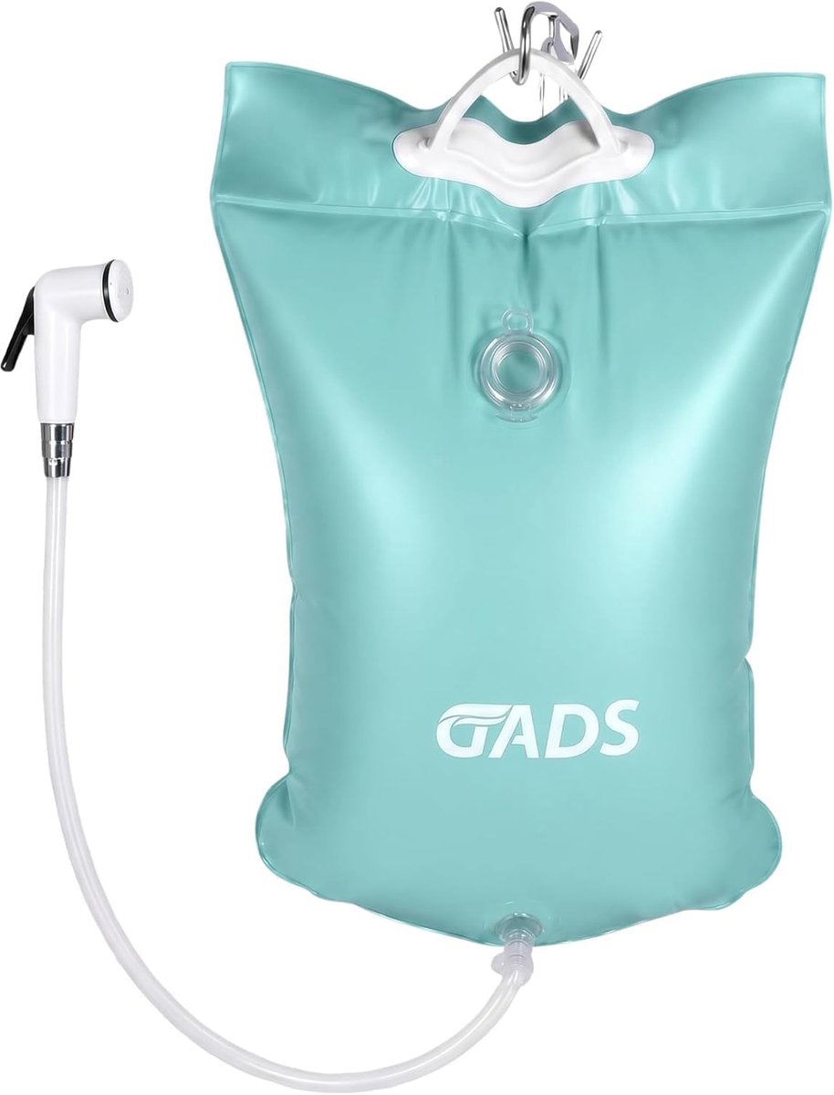 Thijox - Draagbaar Haarwasstation 2,5 GL - Nachtkastje Douche Waterzak voor Haar Wassen in Bed - Opblaasbare Shampoobak en Haarwasbak - Blauw, Ideaal