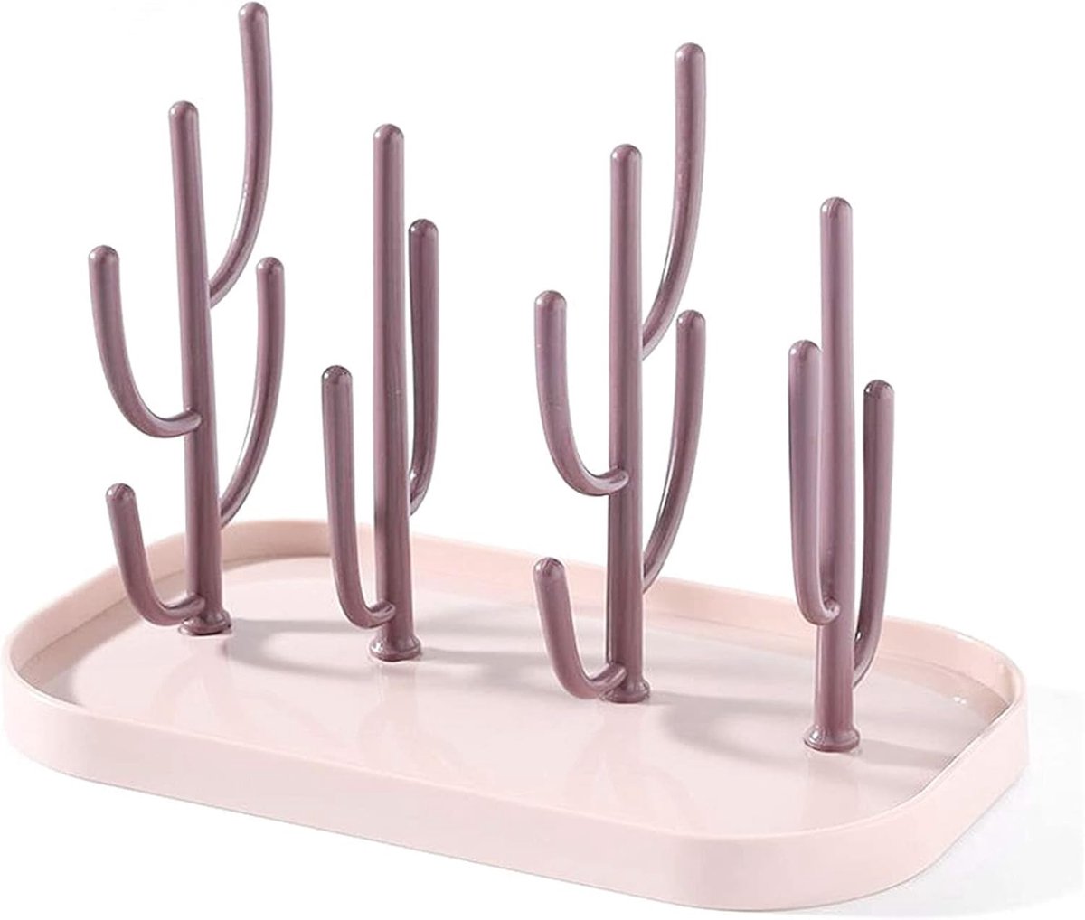 SnelShoppen - Droogrek voor Zuigflessen en Toebehoren, BPA-vrij, Roze, Ideaal voor Speenbekers en Flessen, Perfect voor Kinderen, Keukenaccessoires