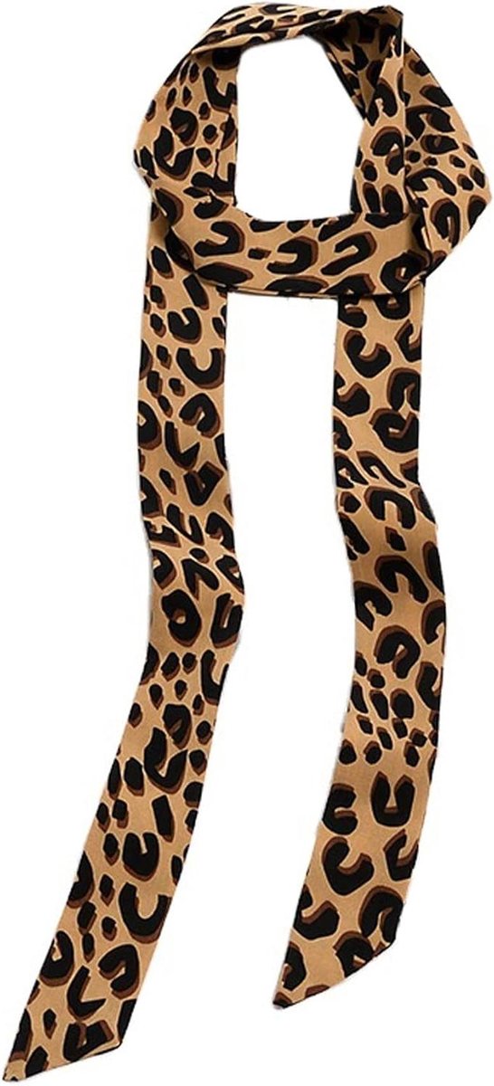Dames sjaal - Halsdoek Accessoire - Stijlvol Afmaken - Leopard Patroon - 200 cm - Bruin