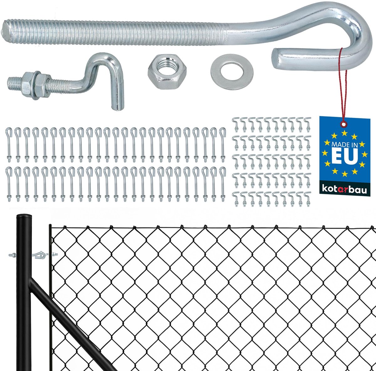 KOTARBAU 50 Stuks Draadspanner M10, Kabelspanner, Spanner van Verzinkt Staal