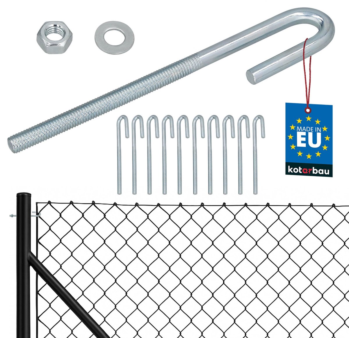 KOTARBAU 10 Stuks Draadspanner van Verzinkt Staal M8, Kabelspanner, Hekspanners
