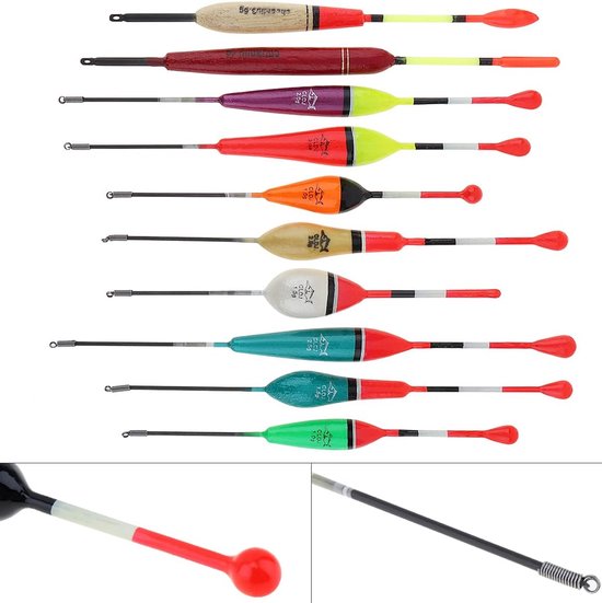 SnelShoppen - Fishing Float en Bobber - Houten Slip Feeder Oval Stick voor Vissen - Hoge Zichtbaarheid, Ultra Gevoelig, Perfect voor Forelvissen en Di van Snelshoppen — afbeelding 5