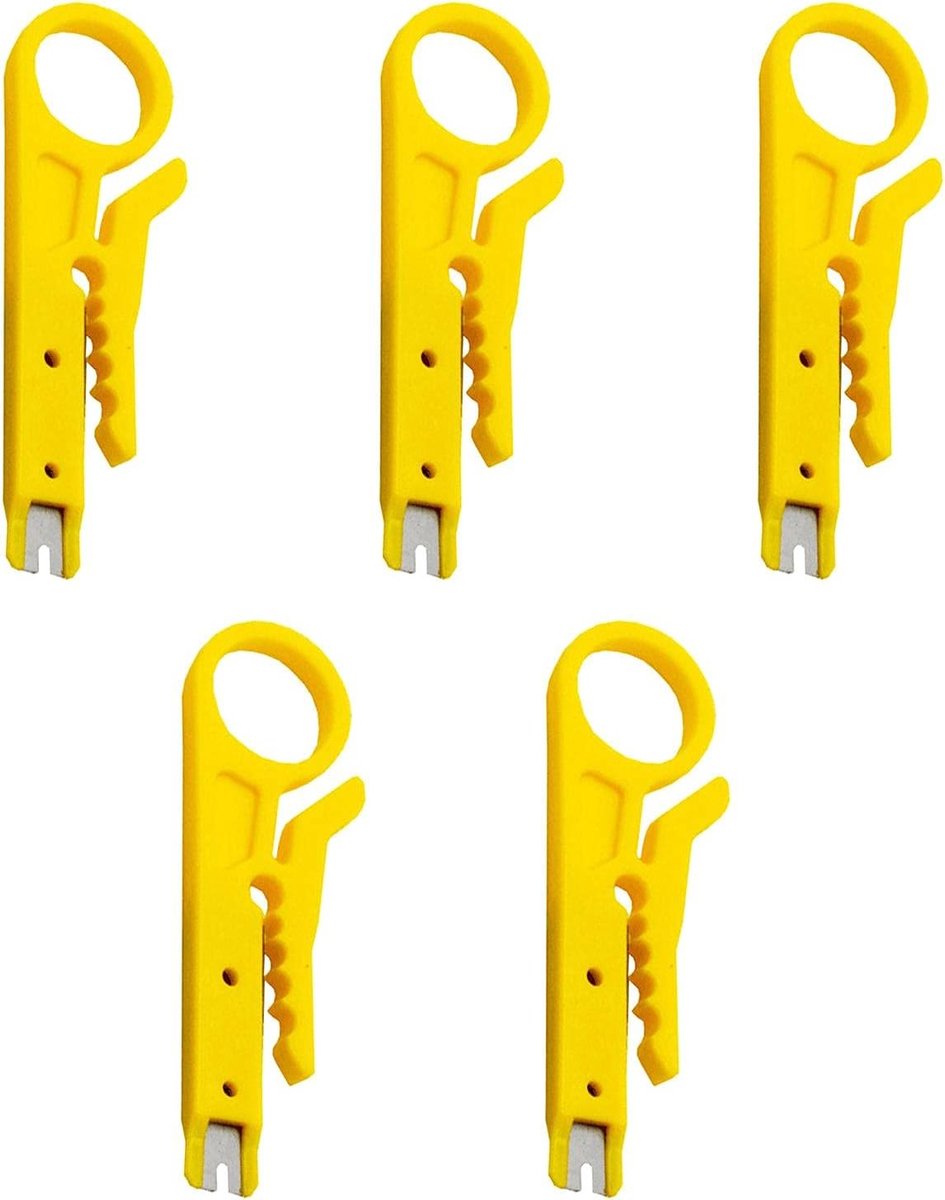 SnelShoppen - 5Pcs Mini Draadstripper Mes, Crimp Pliers, Kabel Strip Tool voor UTP STP CAT5 met Diameter 5-6.2mm, Stevig en Precies, Handig Accessoire
