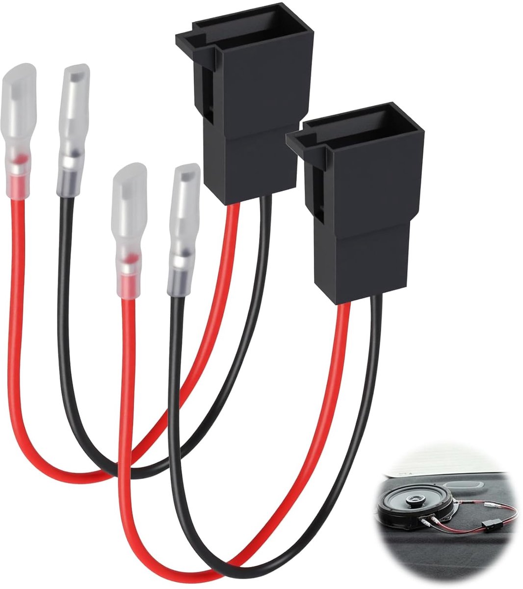 Luidspreker Adapter Set - Audio Kabel - Auto Audio Upgrade - Universele Compatibiliteit - 2 Stuks - Zwart