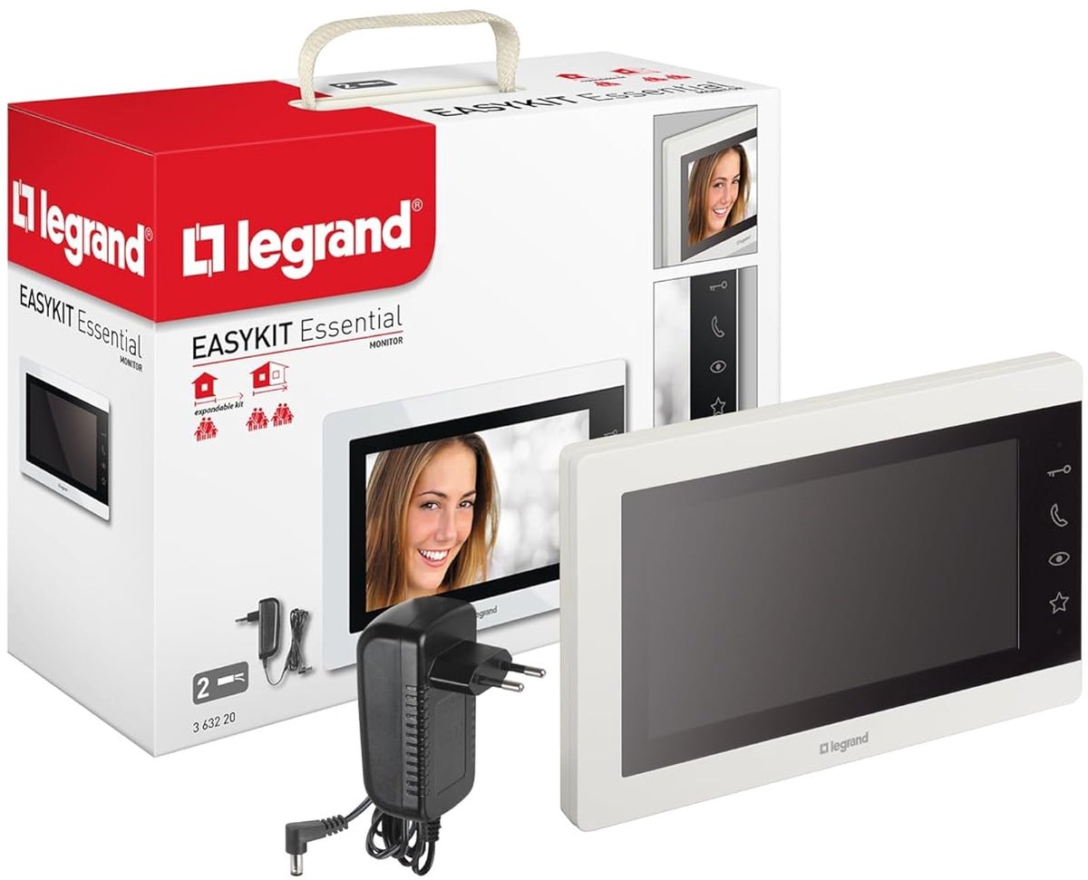 Thijox - 7 Inch Hoogglans Kleurenmonitor Video Intercom met Sensor Knoppen, Individuele Instellingen voor Helderheid, Volume en Kleur, Wit, Voor Twee