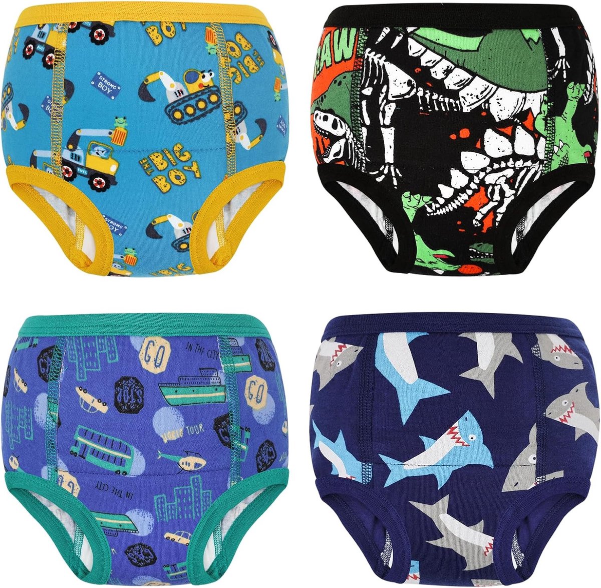 SnelShoppen - FLYISH Direct Potje-trainingsbroek Set van 4 Stuks voor Jongens en Meisjes - Zindelijkheidstraining Ondergoed - Comfortabel en Functione