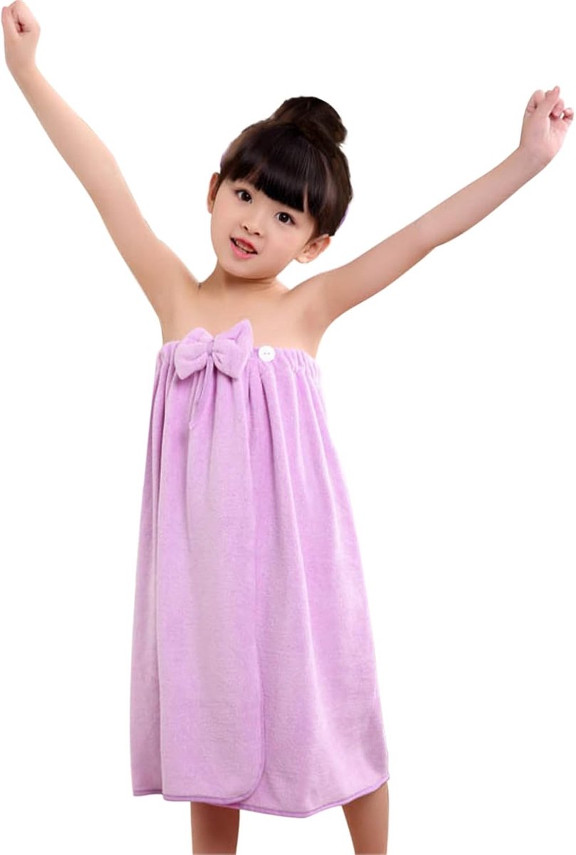 SnelShoppen - Sauna Kilt Girls met Schattige Strik, Microfiber Sauna Towel, Badkleding voor Dames, Perfect voor Sauna, Zwembad en Badkamer, Stijlvolle