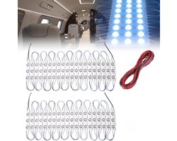 SnelShoppen - LED Stripverlichting voor Auto 120 Leds - 12V Binnenverlichting - Car Reading Light - Verlichting voor Caravan en Van - Eenvoudige Insta