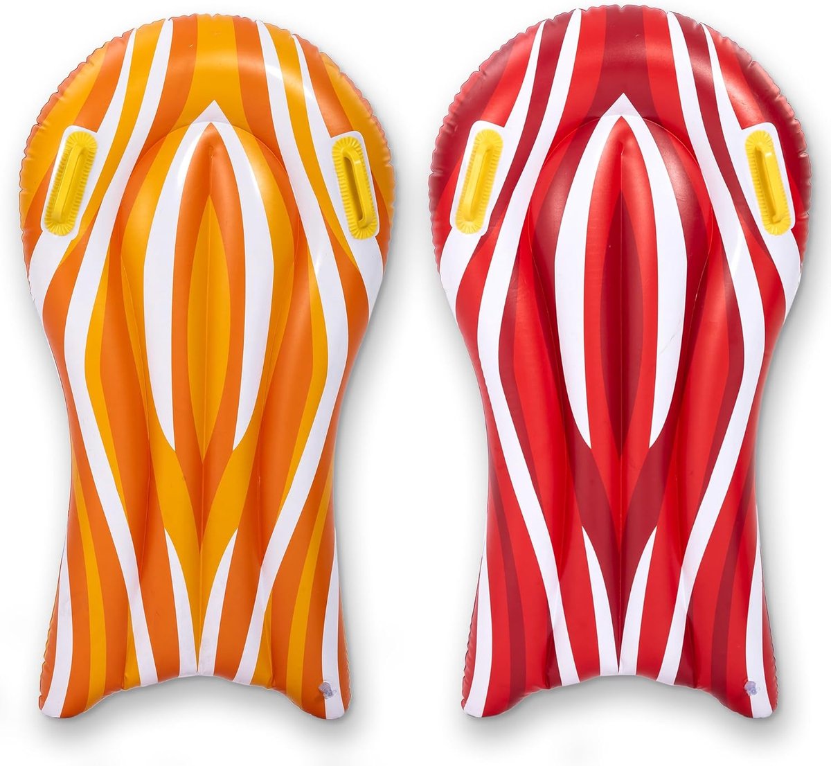 SnelShoppen - 2 Pack Opblaasbare Boogie Boards voor Kinderen, Zwemles Waterplanken, Inflatable Surfboard met Handvatten, Kleurrijke Zwemfloat voor Zom