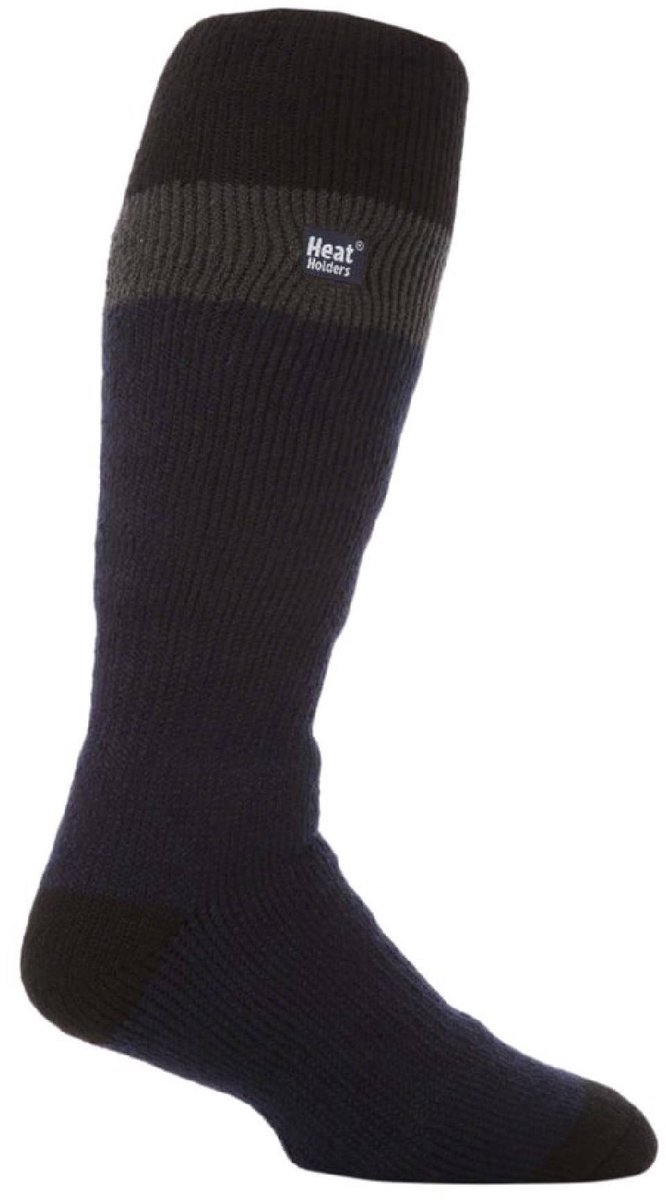 Heat Holders Kniehoge thermo skisokken voor heren Marineblauw