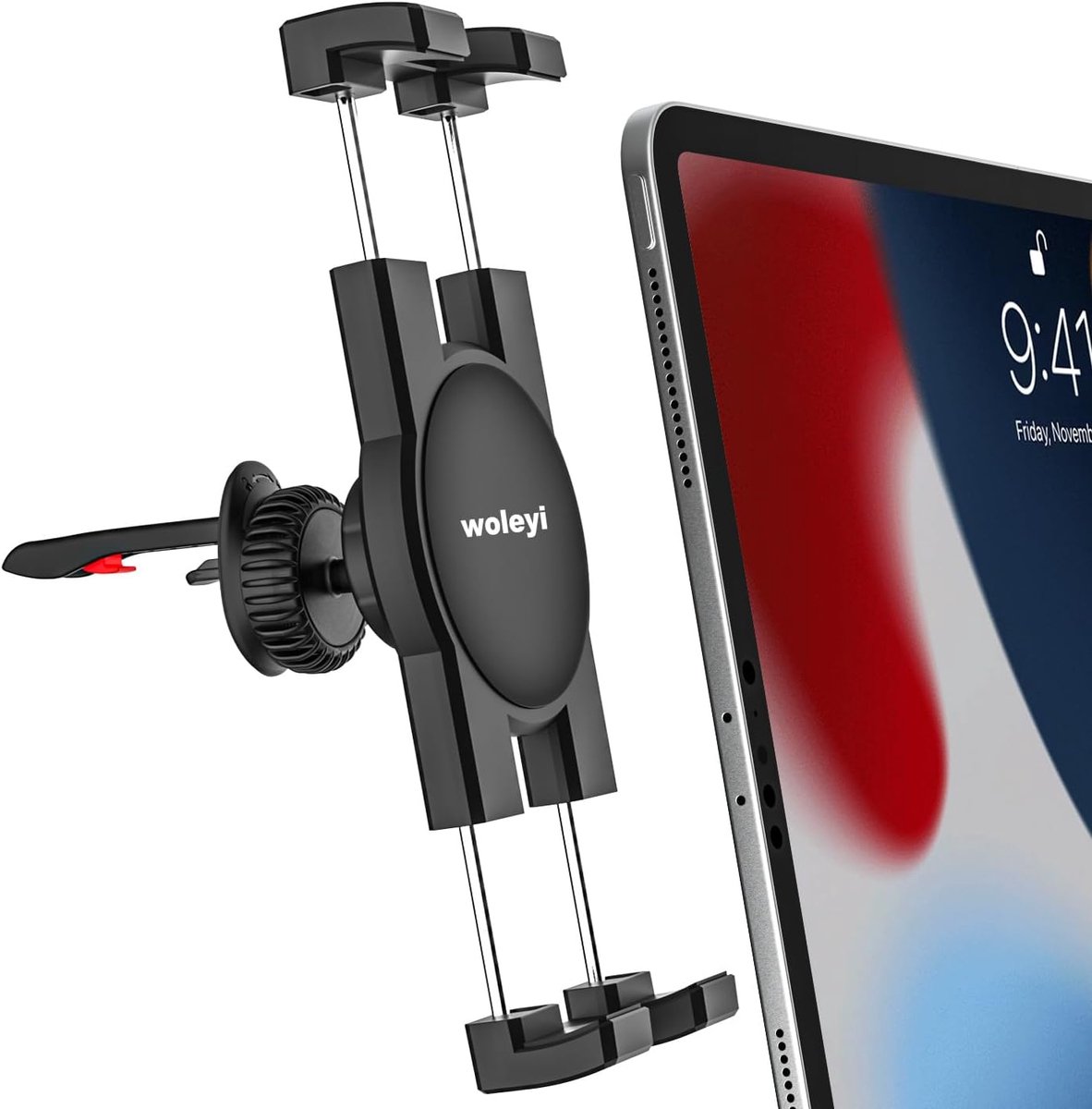SnelShoppen - Car Vent Tablet Houder voor Auto/Truck - Upgrade Clip, Stevige Bevestiging, Geschikt voor iPad Mini/Air/Pro, Galaxy Tab, Kindle, iPhone