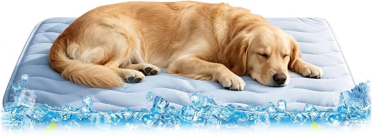 Koelende Hond Bed - Honden Koelmat - Hitte Verlichten - Directe Koeling Zonder - 2XL - Lichtblauw