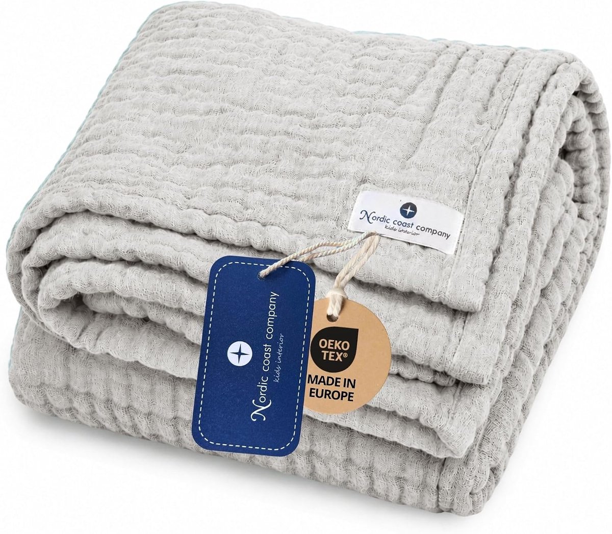 SnelShoppen - Premium Muslin Doek 80x80 cm - 4 in 1 Baby Deken, Swaddle, Burp Doek - Absorbent, Zacht en Ademend - Ideaal voor Baby's en Peuters