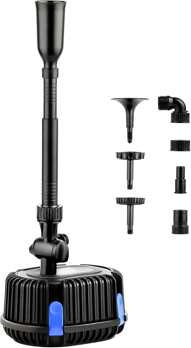 SnelShoppen - Tuinpomp Waterfall 1000 L/H - 20W Professionele Ceramische Aandrijving met Droogloopbeveiliging voor Fonteinen en Tuin