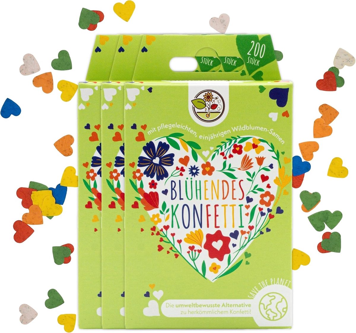 SnelShoppen - Blooming Seed Konfetti voor Kleurrijke Wilde Bloemen - Biologisch Afbreekbaar Zaadpapier - Ongeveer 600 Stuks - Ideaal voor Feesten en T