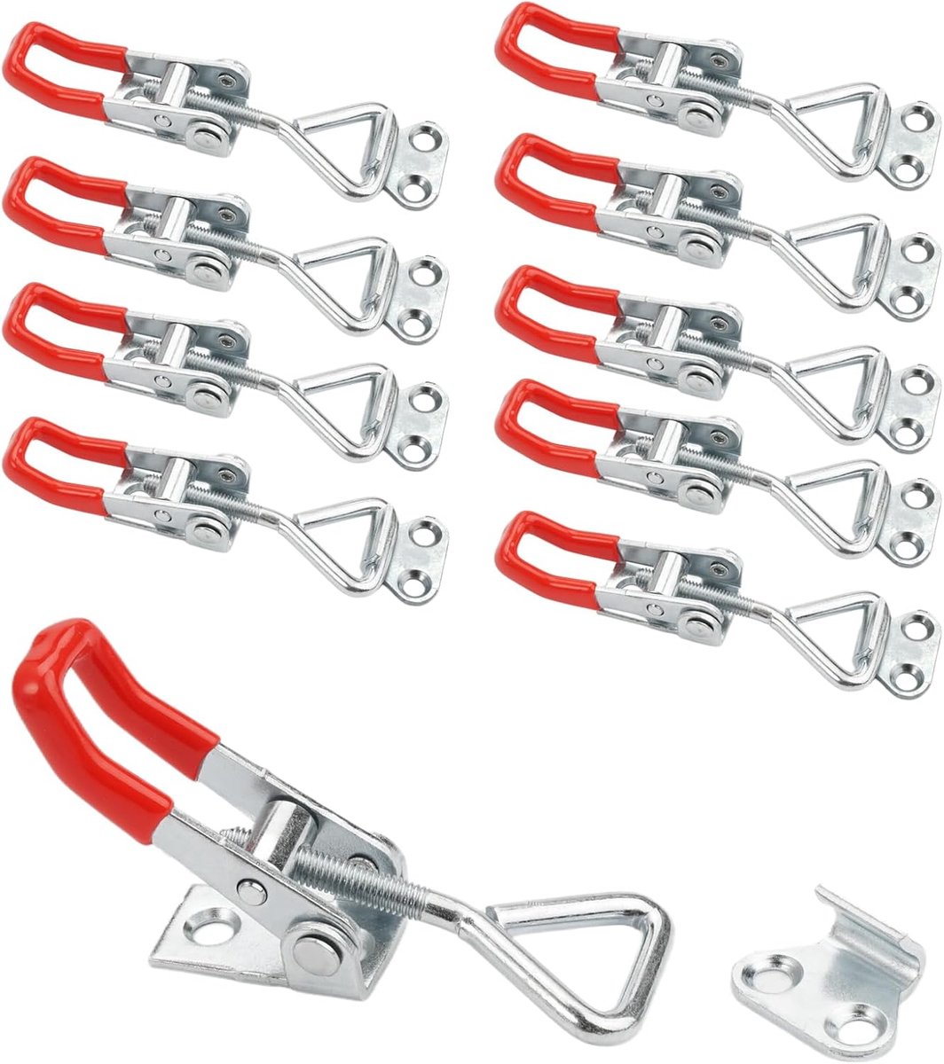 SnelShoppen - 10 Pcs Verstelbare Toggle Klemmen Hefboomsluiting Roestvrij Staal Spanslot voor Kasten, Deuren, Lades, Dozen, Veilig en Duurzaam