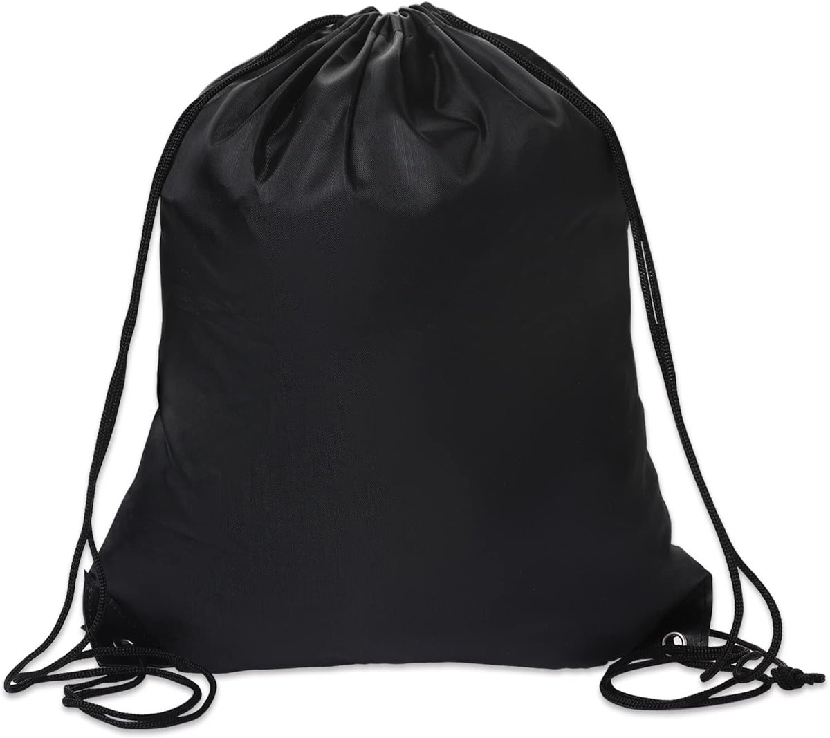 SnelShoppen - Sliverdew Gymtas met Trekkoord - Zwarte PE-Zak, Sporttas, Zwemtas, Rugzak voor Sport, Reizen, Zwemmen, Strand, 45x35 cm