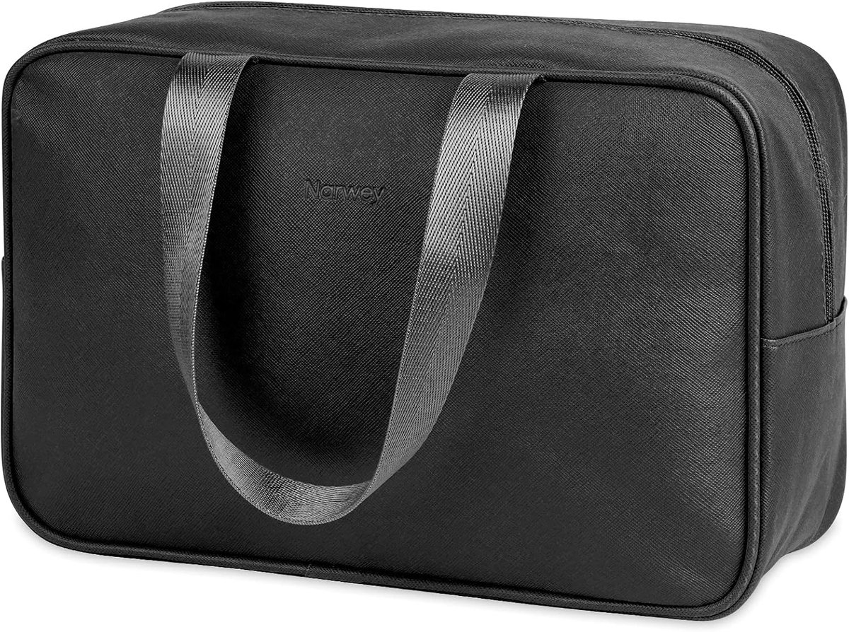 Thijox - Grote Toilettas Cosmetische Tas voor Reizen - Waterdichte Make-up Organizer voor Vrouwen - Zwart - Perfect voor Vakantie, Weekendjes Weg, en