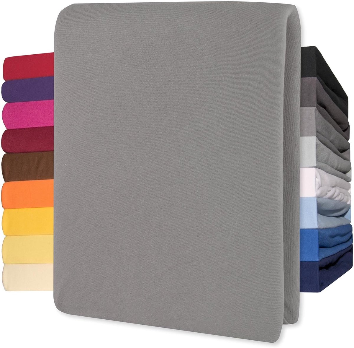 SnelShoppen - Fitted Sheet 140x200-160x200 cm Donkergrijs Katoen Jersey Hoeslaken - Perfecte Pasvorm, Zacht en Duurzaam, Ideaal voor Slaapkamer