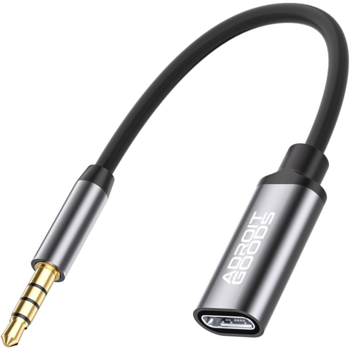 AdroitGoods USB-C Female naar 3.5mm Male Audio Adapter - AUX Converter HiFi Geluid Adapter voor Headset Smartphone Laptop Compatibel met USB-C Audio