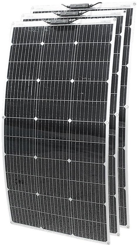 Zonnepanelen - Zonnepaneel - Monokristallijne - 300W - Flexibele - Waterdichte - Voor Camping - Huis - Auto - Off-Grid 12V Systeem - 3 Stuks