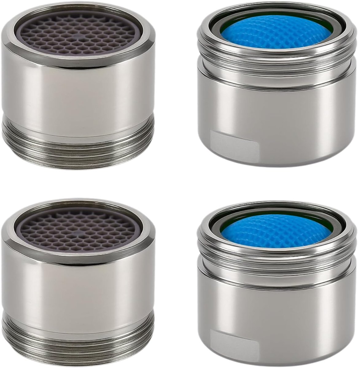 SnelShoppen - 4pcs Jet Regulators Water Tap Strainer M18 Male Thread met Chroom Messing en ABS Filter voor Mengkraan - Efficiënte Waterbesparing en Fi