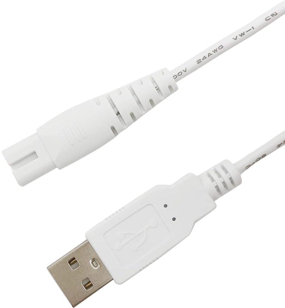 SnelShoppen - Water Flosser Oplader USB - Vervangende Laadkabel voor Waterflosser, Compact, Wit, Geschikt voor Diverse Merken