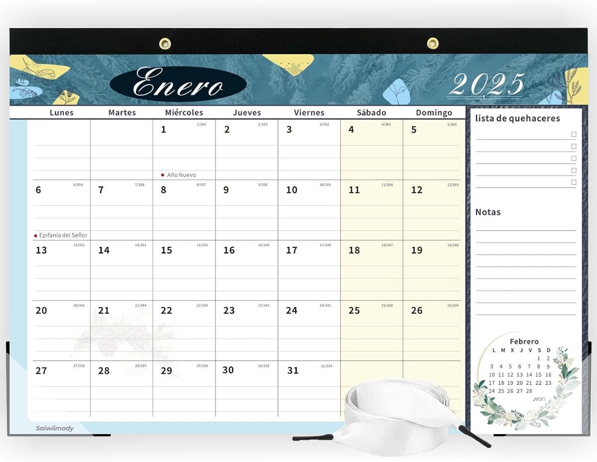 SnelShoppen - Sawiimody 2025 2026 Wandkalender - Jaarlijkse Planner - Aantrekkelijke Ontwerpen - Perfect voor Thuis, Kantoor, School - 12 Bladzijden -