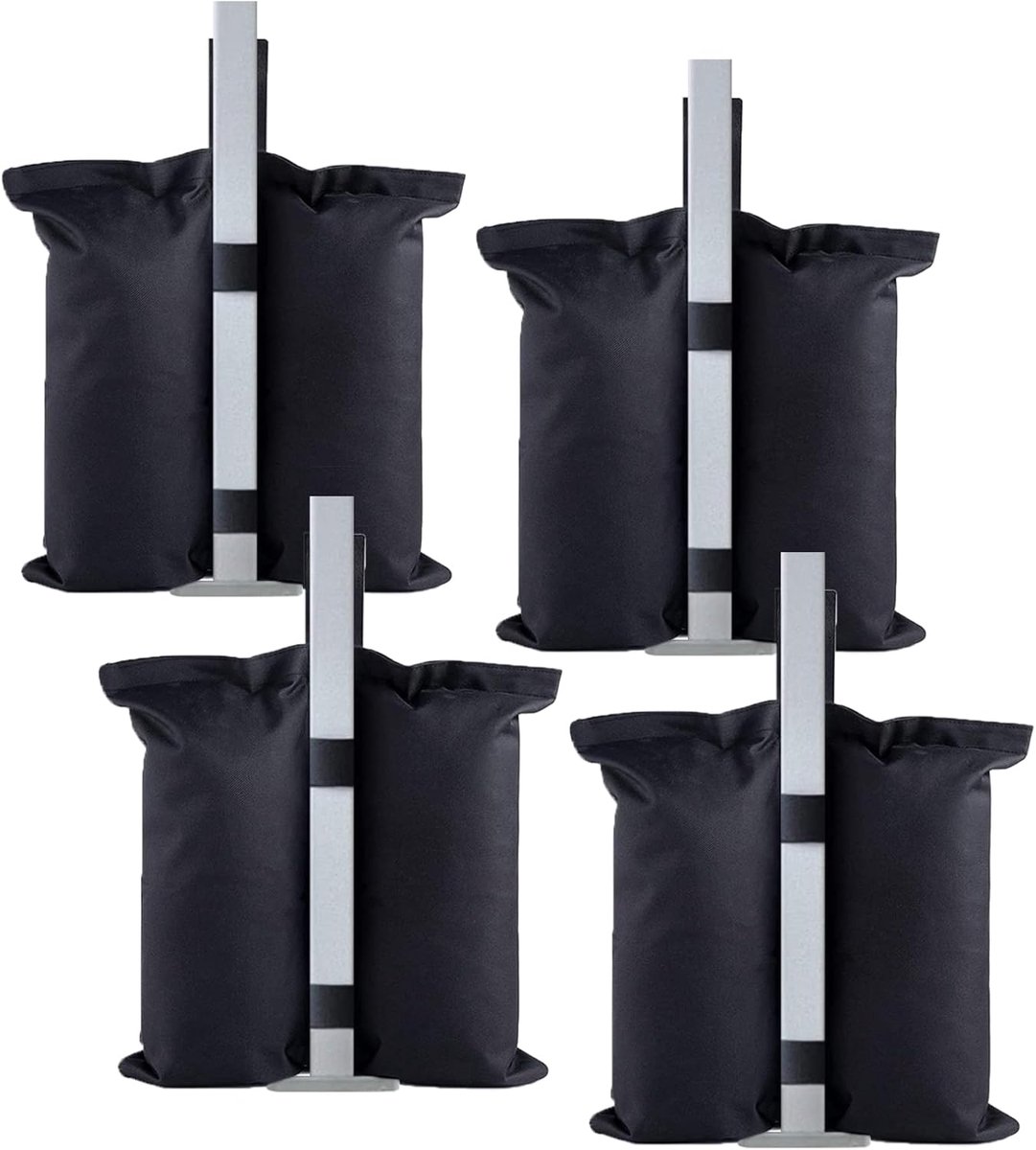 SnelShoppen - Gewichten voor paviljoen, zandzakken 4 stuks, 600D Oxford-stof, verzwaaring zandzak voor tent, tuin, strand, feest, trampoli 41,5 x 40,5