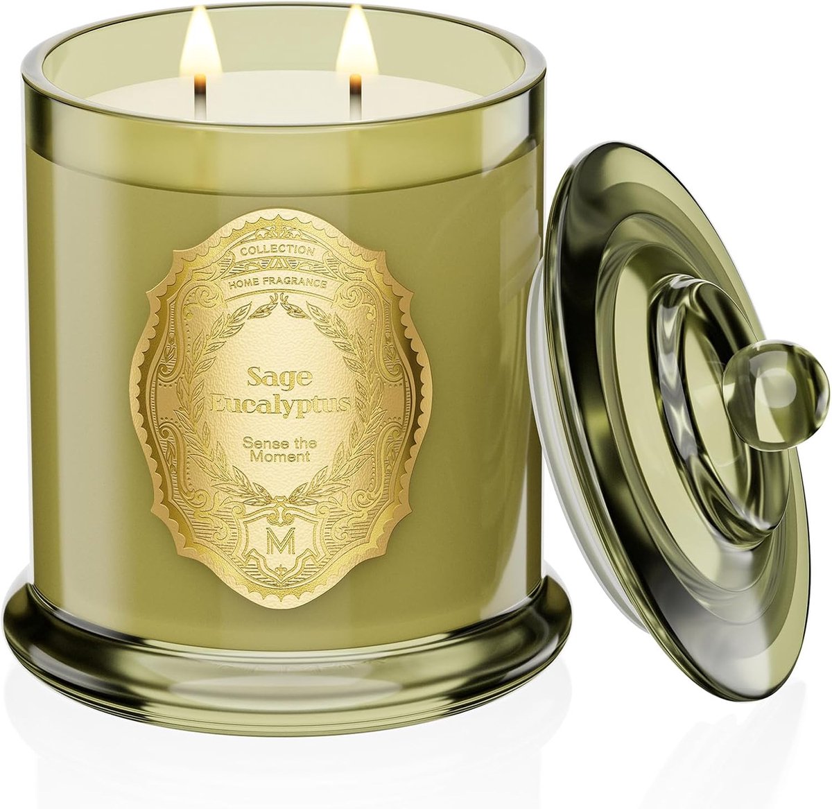 SnelShoppen - Geurkaars Eucalyptus Sage, Geurkaarsen voor Thuis, 13oz Natuurlijke Sojawas, Duurzaam en Rookvrij, Perfecte Cadeau voor Mannen en Vrouwe