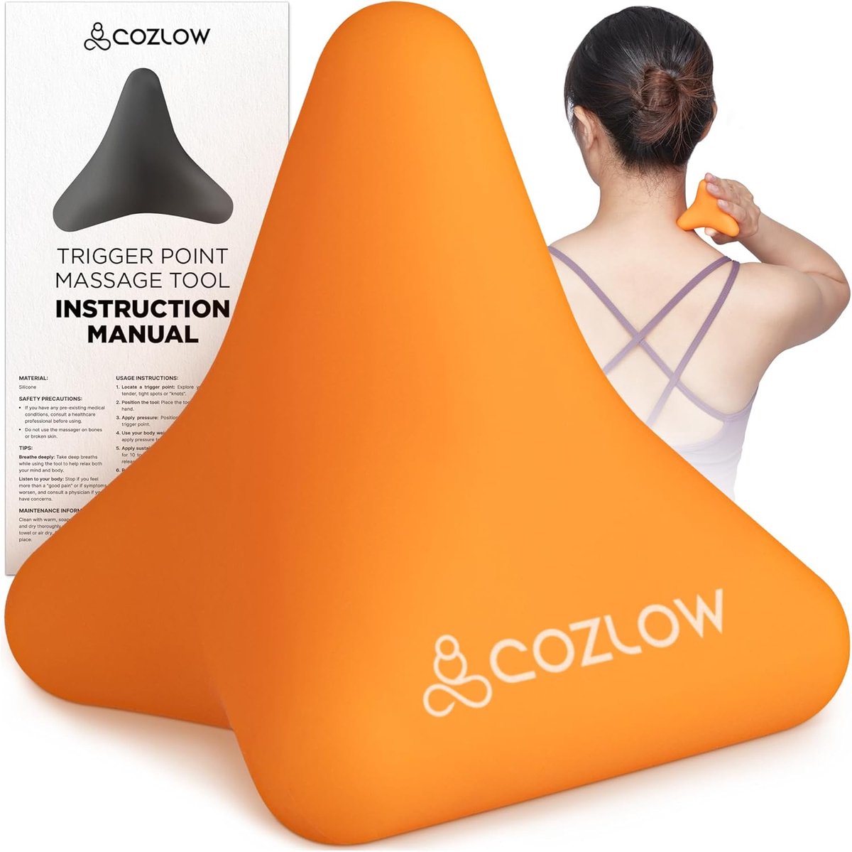 SnelShoppen - Trigger Point Massage Aid - Piramidevormige 4-Punts Massagebal - Spierontspanning - Myofasciale Wellness Therapie voor Rug, Voeten, Psoa