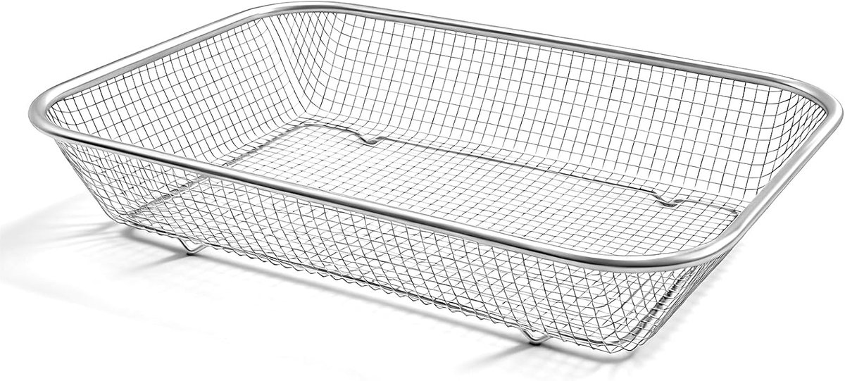 SnelShoppen - Tuinstrainer - RVS Compost Zeef - 6mm Gaas - Duurzaam, Corrosiebestendig & Veilig voor Tuin, Grond, Zand, Steen, Compost
