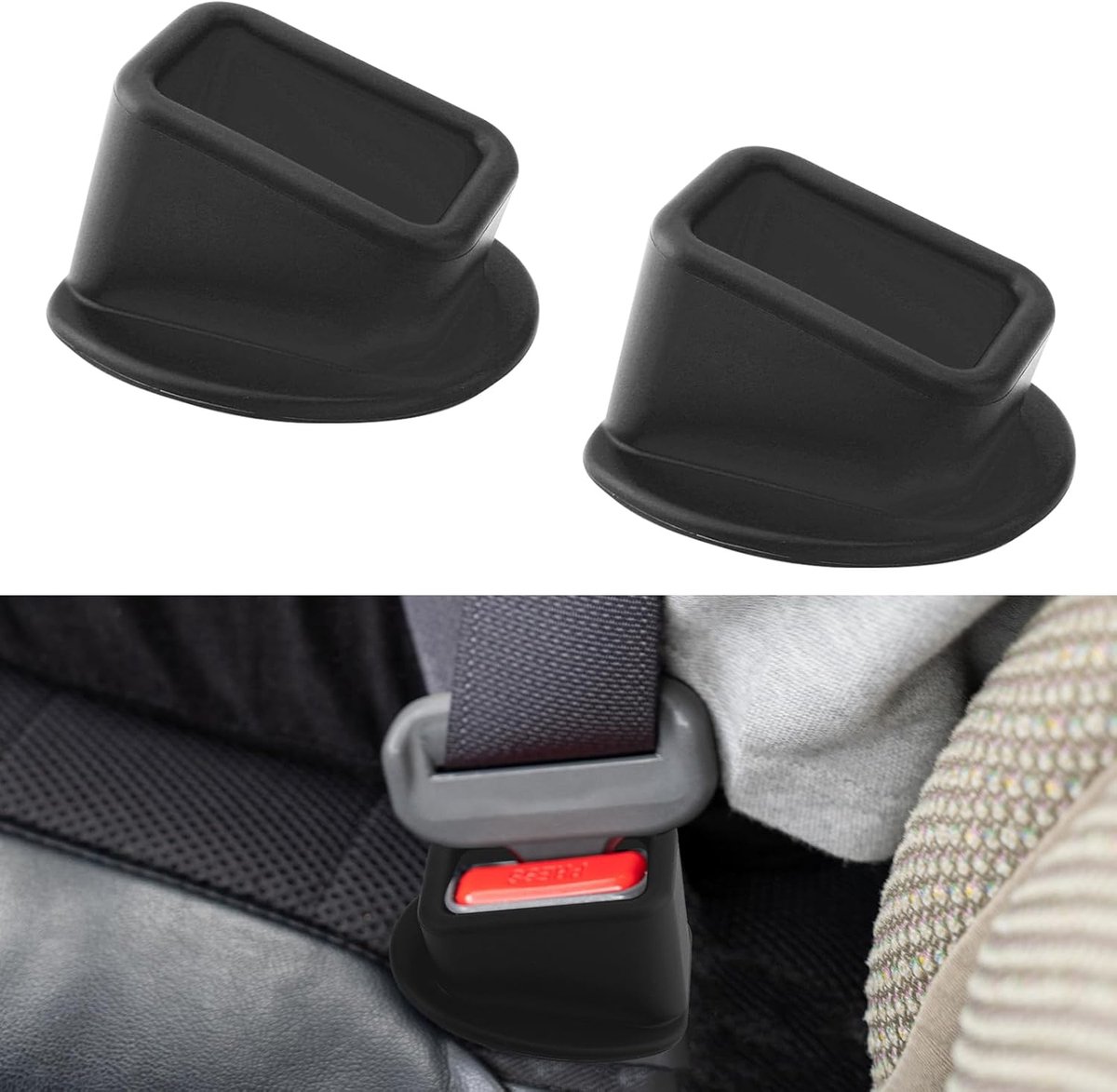 SnelShoppen - 2 Pack Auto Veiligheidsgordel Buckle Houder, Siliconen Gordelverhoger voor Kinderen en Volwassenen met Beperkte Mobiliteit, Houdt Buckle