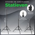 Stevige en verstelbare lampstatieven tot 200cm.